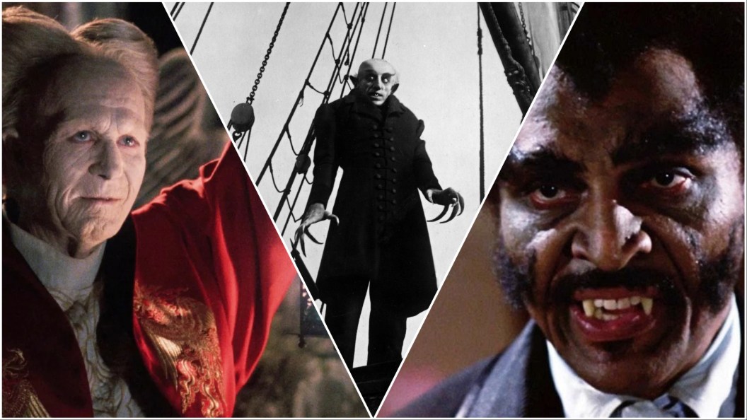 Gary Oldman as Dracula, Max Schreck as Count Orlok, and William Marshall as Blacula