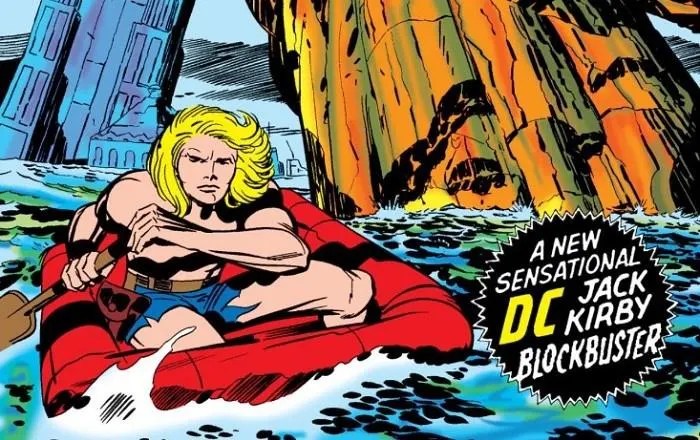 Kamandi en su canoa en el clásico post-apocalíptico de Jack Kirby Kamandi, The Last Boy