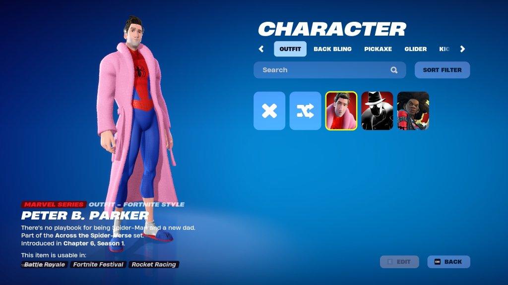 Peter B. Parker em Fortnite