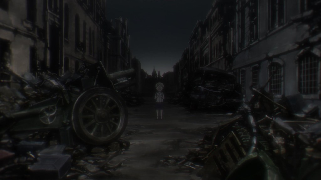 Loid as a child during the war in Spy x Family episode 1