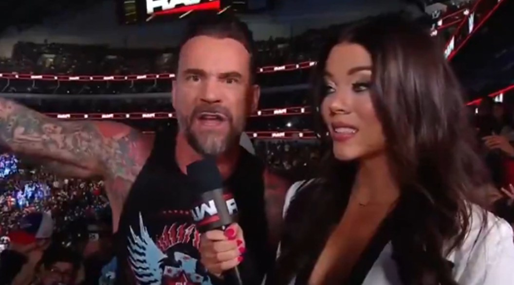 CM Punk and Jackie Redmond on WWE Raw