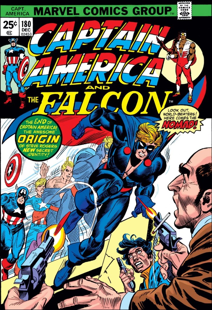 Cover of Captain America #180, the beginning of the Nomad storyline