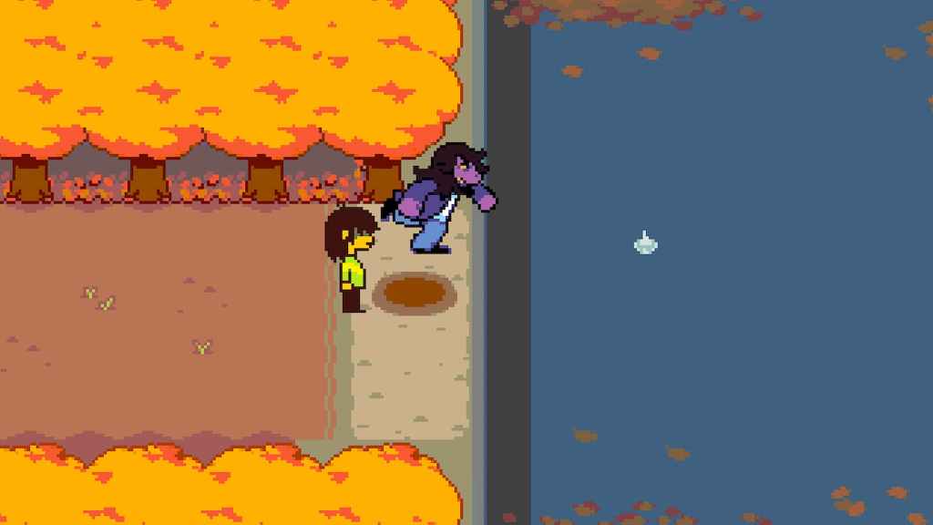 Las habilidades de lanzamiento de piedras de la jueza Deltarune Susie.