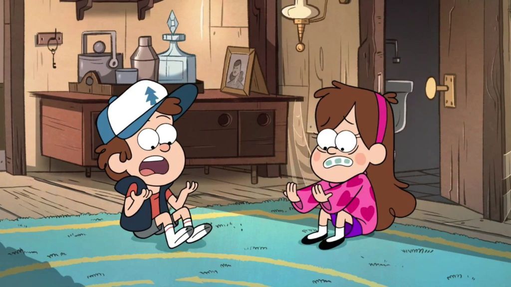 Dipper y Mabel como vemos en la temporada 1 Episodio 16 de Gravity Falls