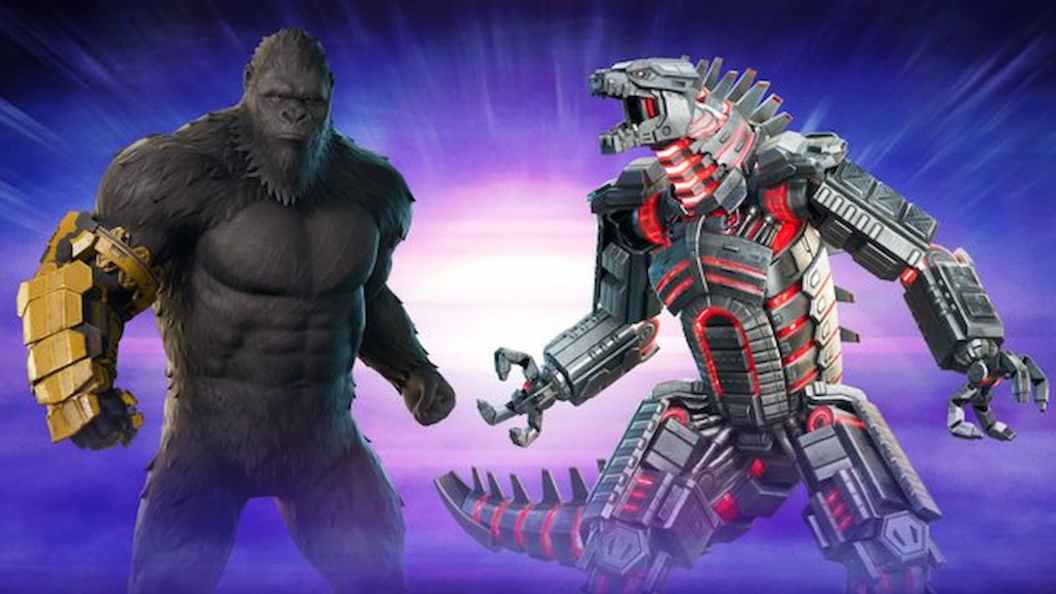 Mecha Godzilla and King Kong in Fortnite