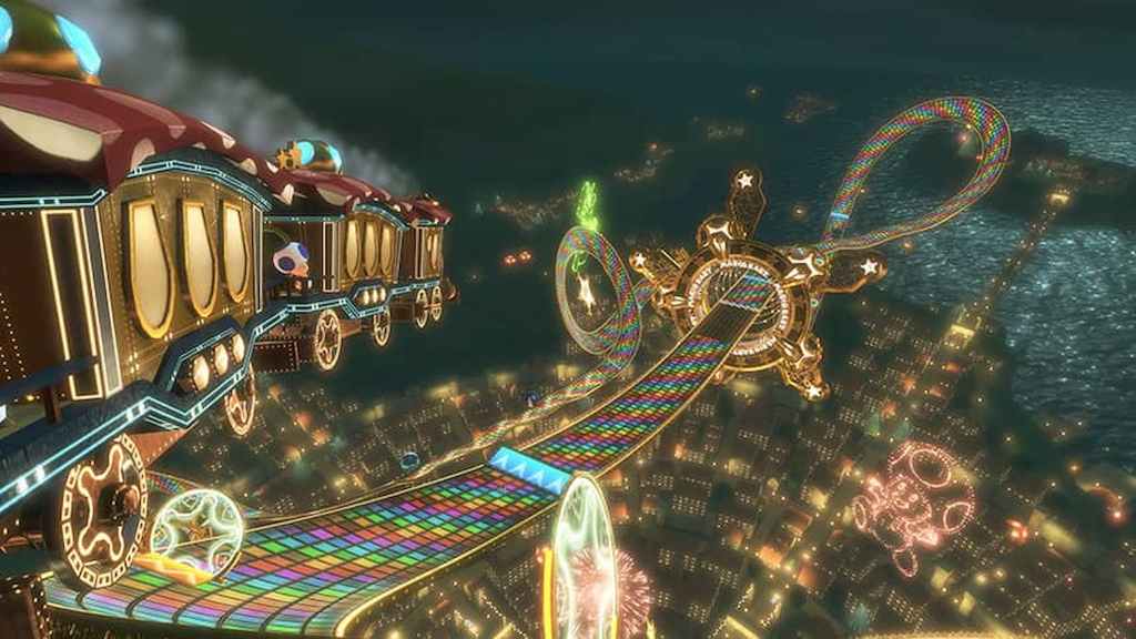 Mario Kart 8 deluxe rainbow road N64.