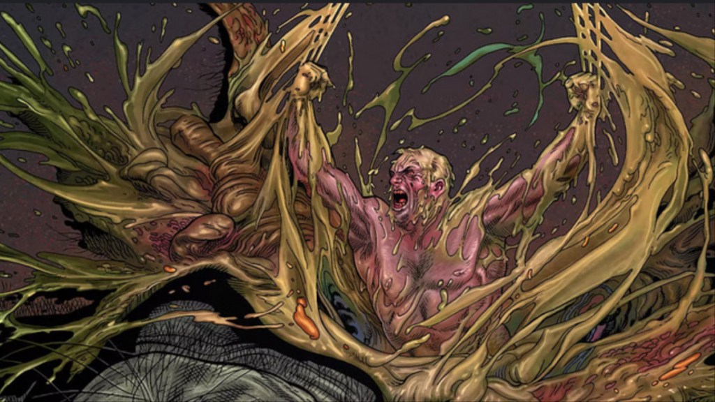 Old Man Logan ripping through the Hulk's body