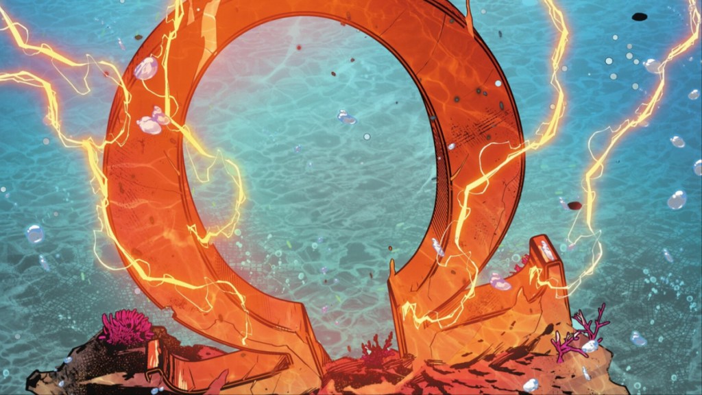 An Omega gate to the Absolute Universe from Aquaman #1