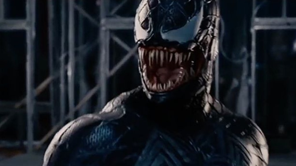 Venom with his mouth open from Spider-Man 3