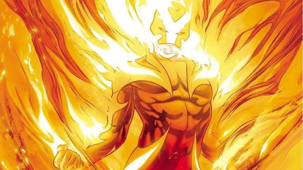 Sunfire rodeado de fuego