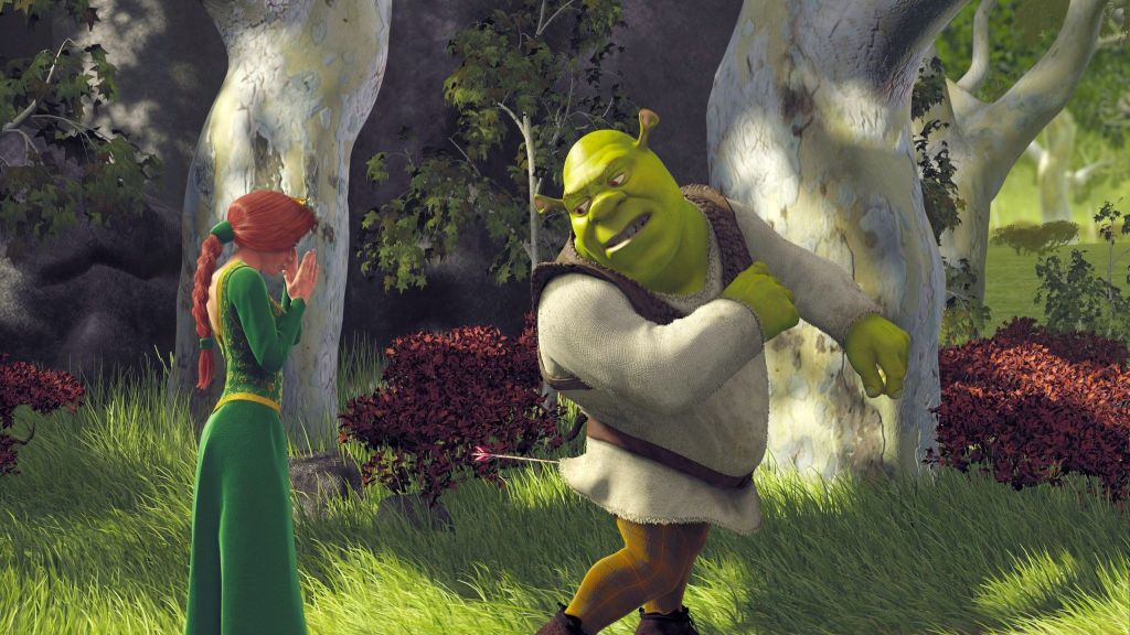 Shrek and Fiona in Shrek