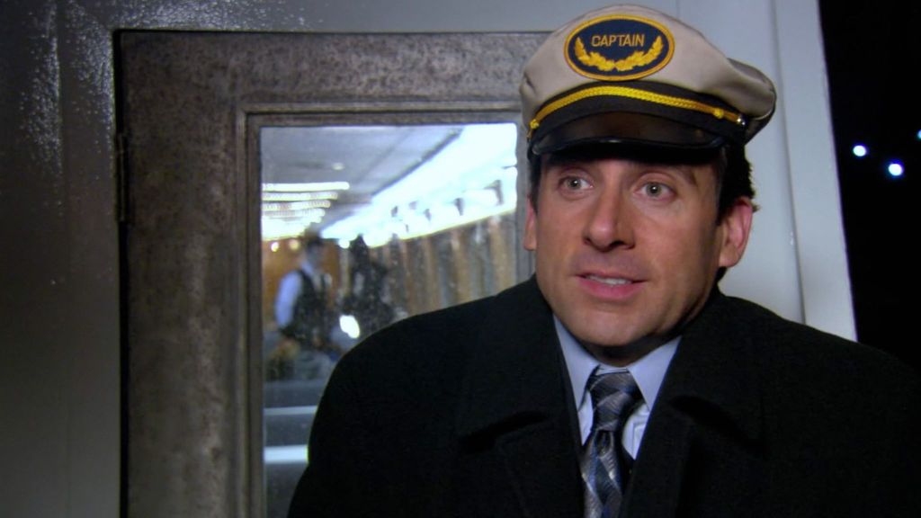 Steve Carell as Michael Scott in The Office Season 2, Episode 11, Booze Cruise