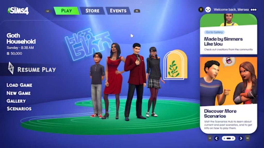 The Sims 4 New Launch Menu