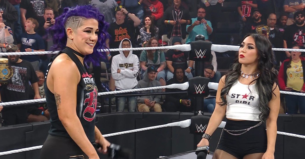 WWE's Bayley confronts Roxanne Perez on NXT