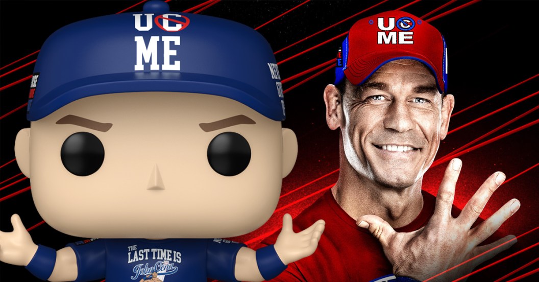 WWE Raw on Netflix John Cena, standing next to Funko Pop John Cena