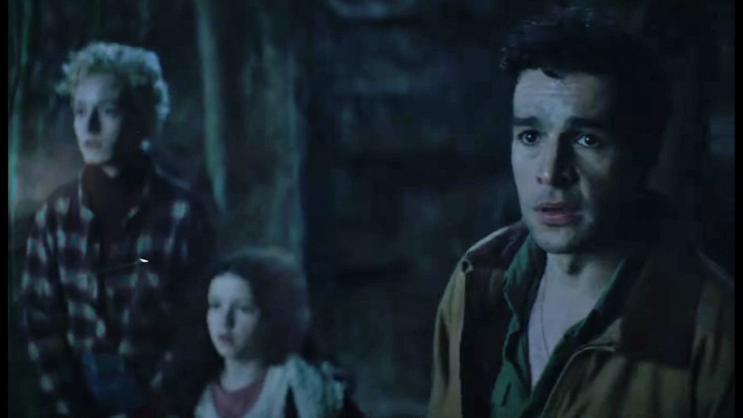 Christopher Abbott and Julia Garner in Wolf Man