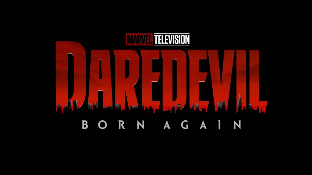 Logotipo de Daredevil: Born Again en negro y rojo