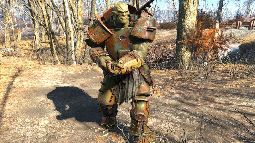 Super mutant wearing armor in Fallout