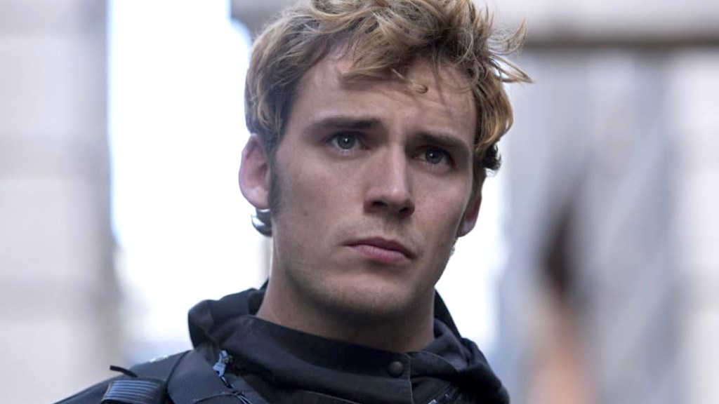 Sam Claflin as Finnick Odair in The Hunger Games: Mockingjay Part 2