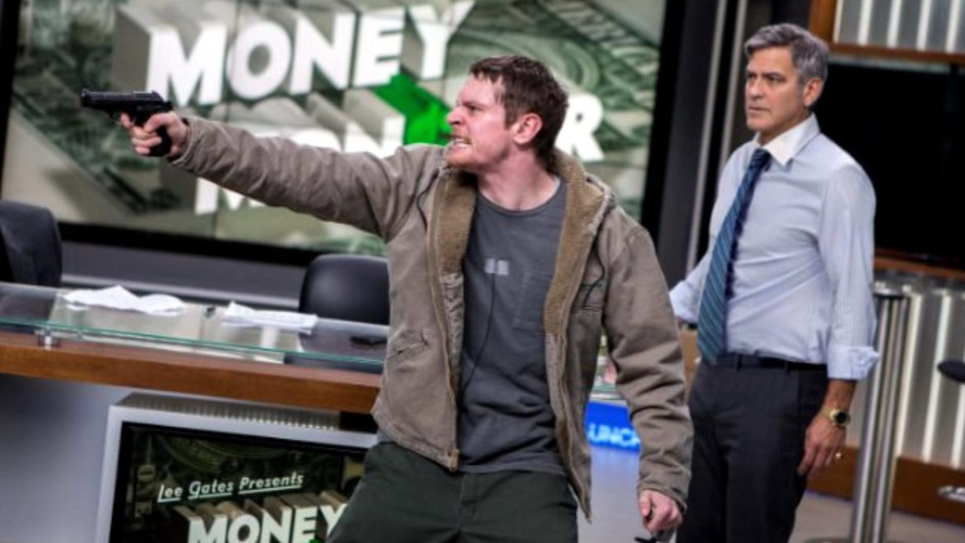 Jack O'Connell and George Clooney star in Money Monster