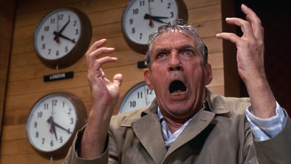 Peter Finch stars as Howard Beale in Network