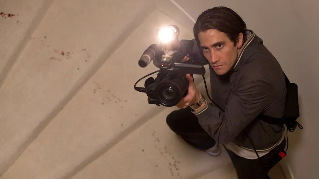 Jake Gyllenhaal as Lou Bloom in Nightcrawler 