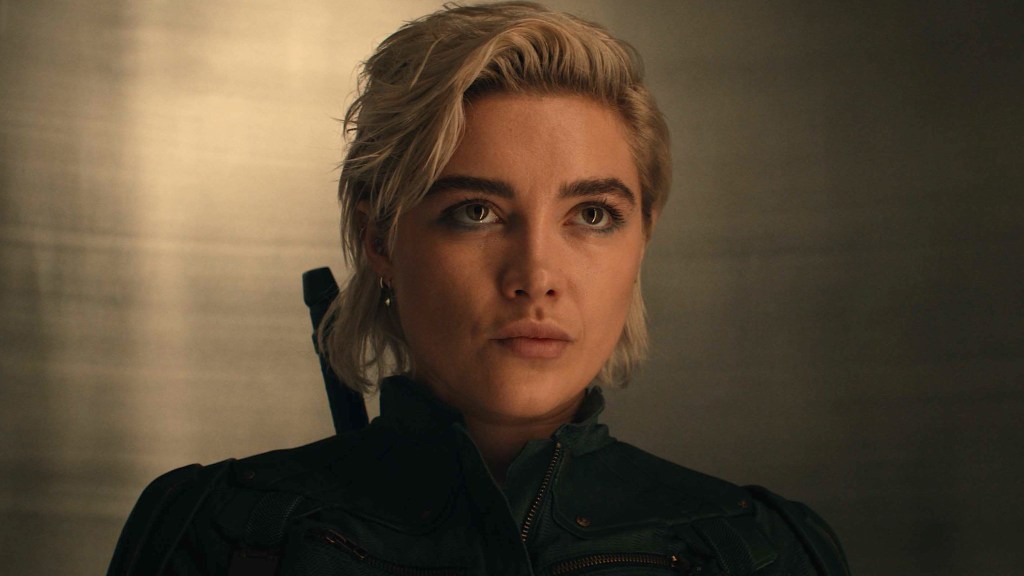 Florence Pugh as Yelena Belova in Black outfit in Thunderbolts*