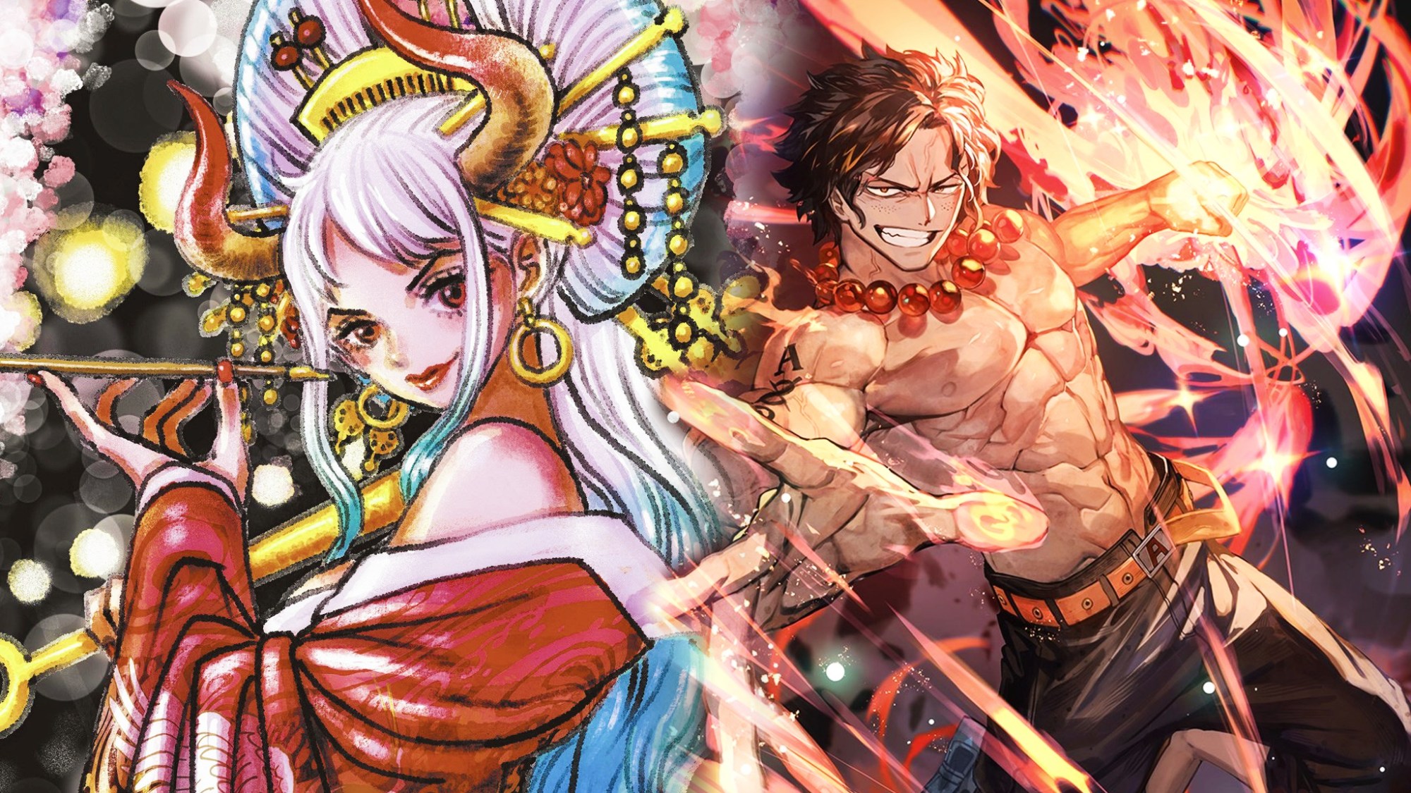 New One Piece Art Turns Ace and Yamato Into the Ultimate Power Couple