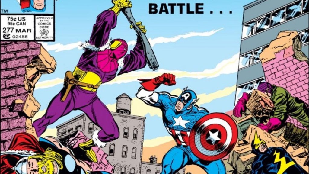 Baron Zemo battling Captain America in the story Avengers: Under Siege