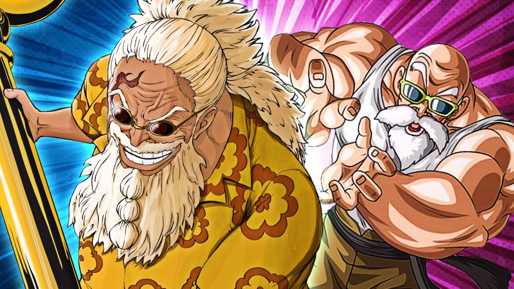 Gaban and Master Roshi from One Piece and Dragon Ball respectively