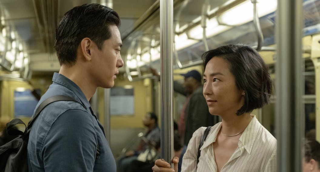 Greta Lee and Teo Yoo in A24's Past Lives