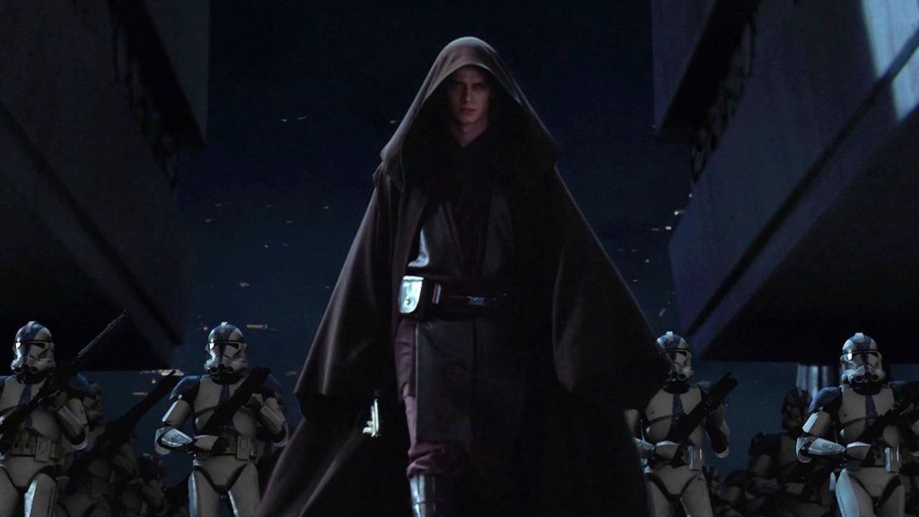 Hayden Christensen como Anakin Skywalker liderando el 501º Batallón en Star Wars Revenge of the Sith