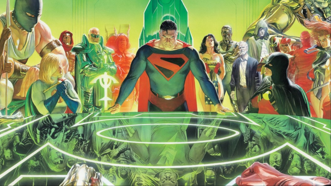 An image of the heroes of the DC Universe from Kingdom Come