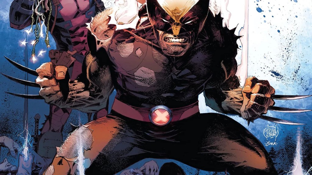 Wolverine in his battle damaged modern brown and tan costume from the Krakoa Era