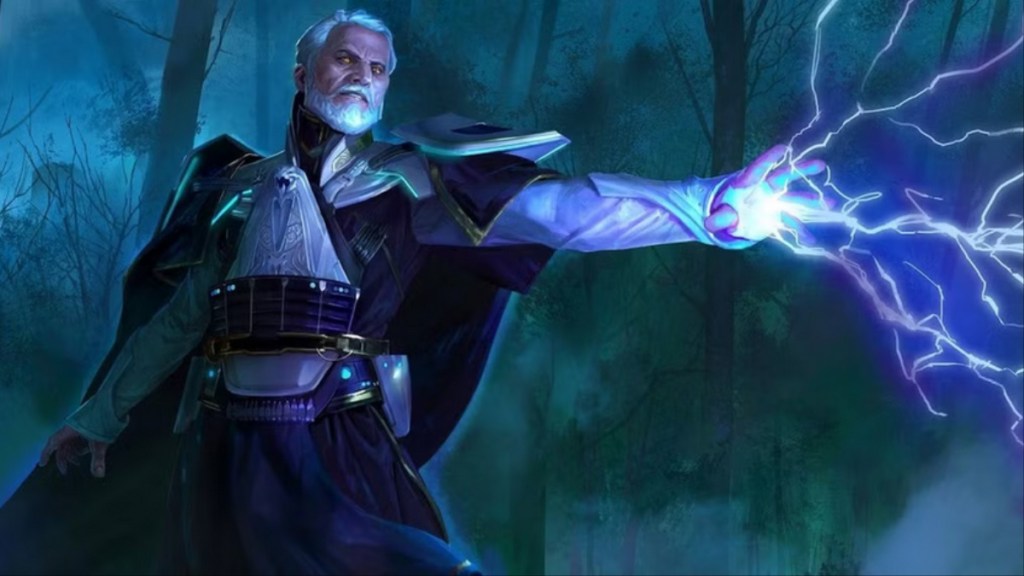 Sith Emperor Vitiate summoning Force lightning