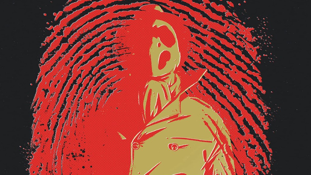 Rorschach in a fingerprint from Tom King and Jorge Fornes's Rorschach