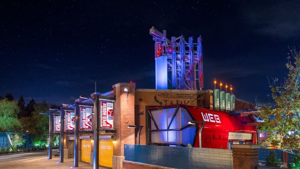 The Web Slingers attraction from Disneyland Resort' Avengers Campus