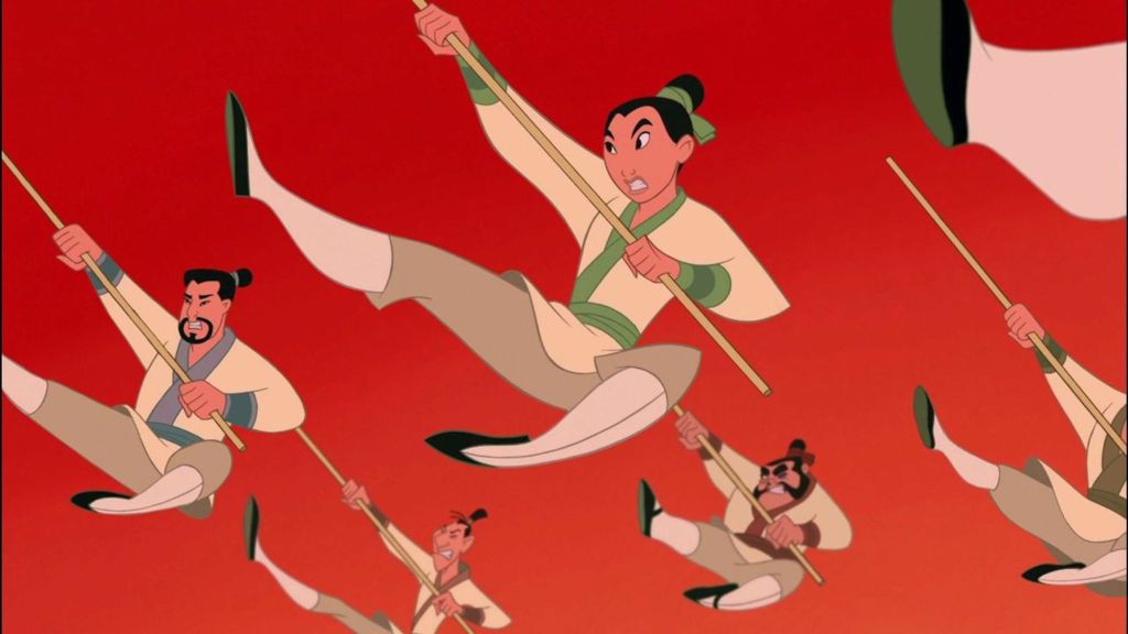 The training sequence in Disney's Mulan