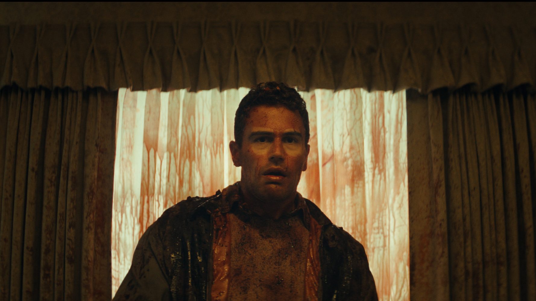 Theo James is covered in blood in The Monkey