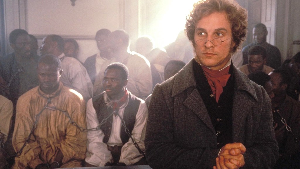 Matthew McConaughey and Djimon Hounsou in Amistad