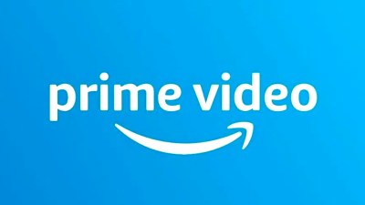 Prime Video logo in white with blue background