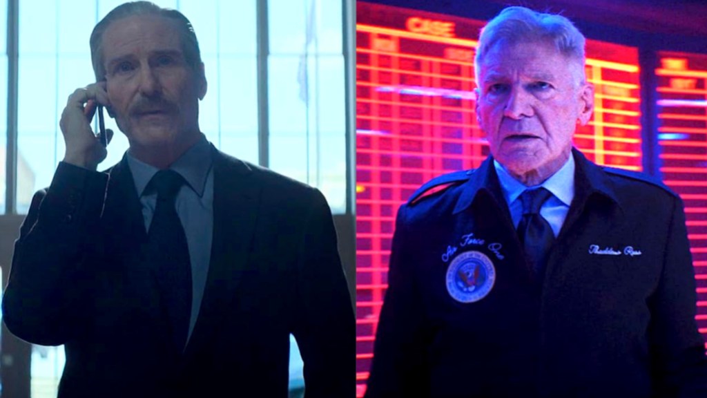 William Hurt and Harrison Ford as Thaddeus Ross