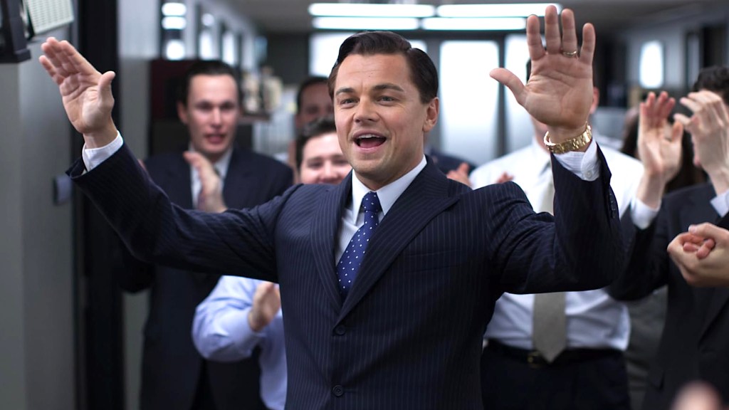 Leonardo DiCaprio in The Wolf of Wall Street