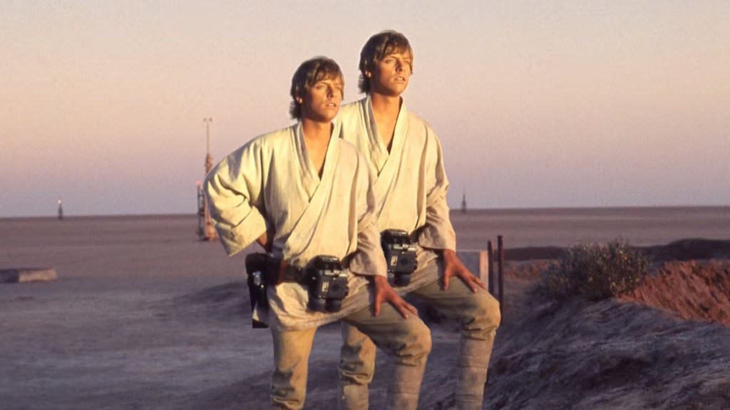 Two Luke Skywalkers, one slightly taller