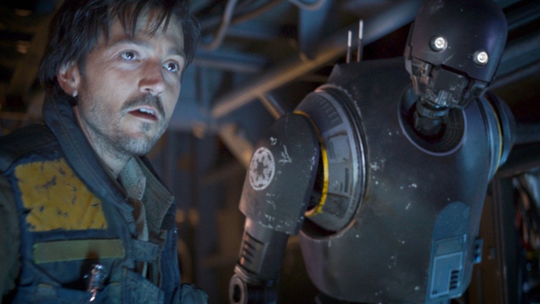 Cassian and K2SO in Rogue One