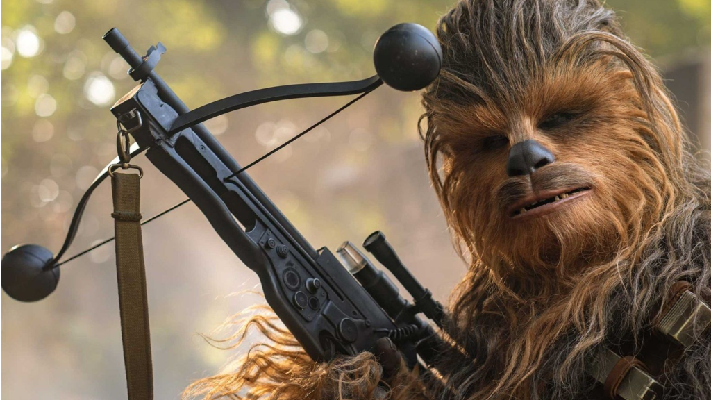 Chewbacca holding Bowcaster
