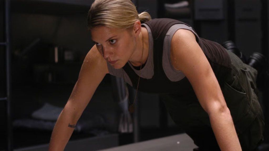 Katee Sackhoff as Kara Starbuck Thrace in Battlestar Galactica