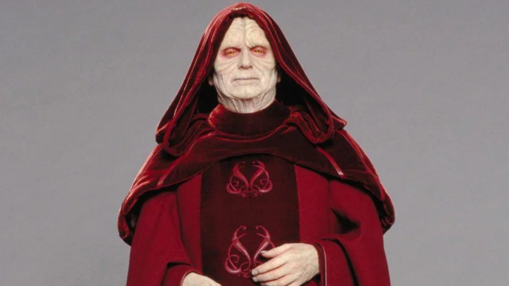 Emperor Palpatine in his red robes from Star Wars: Episode III" Revenge of the Sith