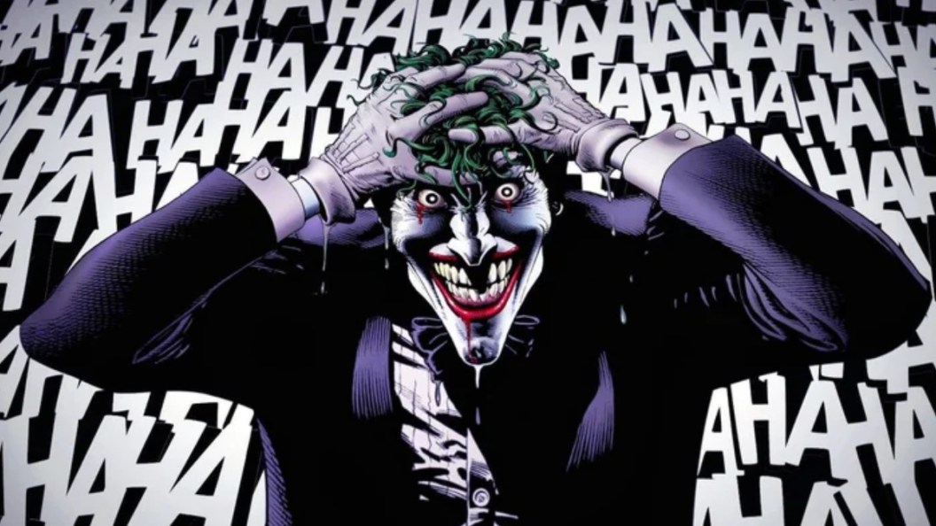 The Joker laughing from Batman: The Killing Joke
