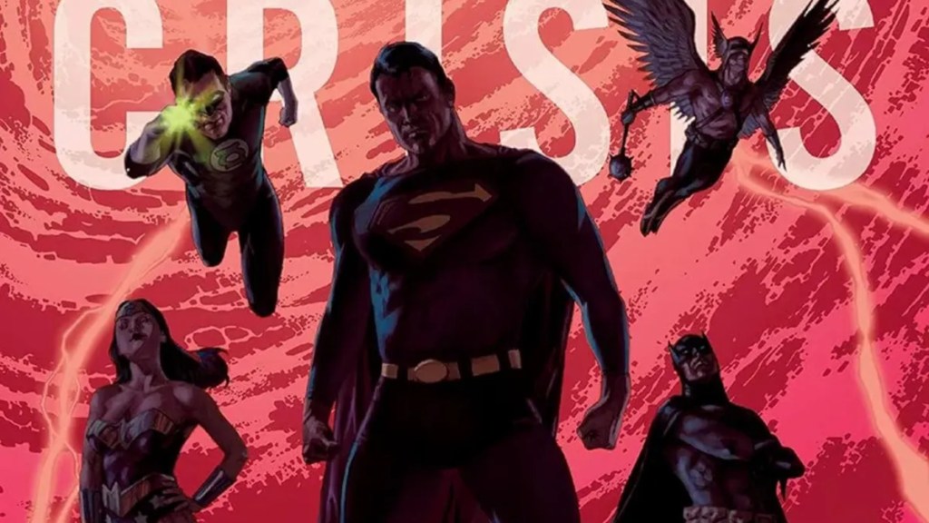 Green Lantern, Wonder Woman, Superman, Hawkman, and Batman in a Final Crisis teaser